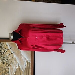 Chadwicks red silk blouse women's 10